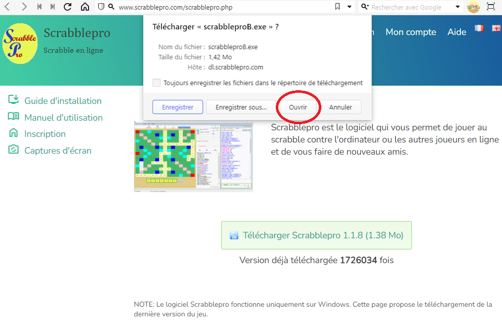 Téléchargement Scrabblepro