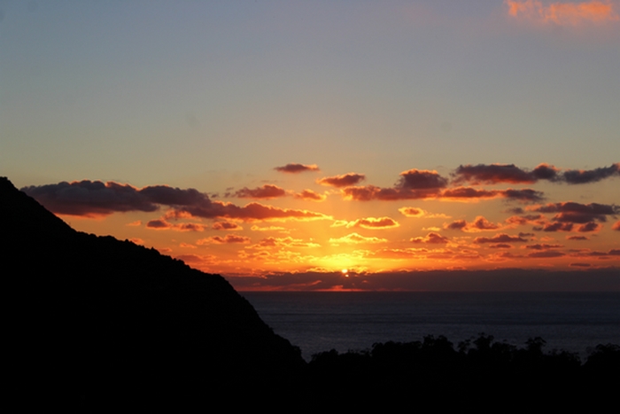 un beau  coucher de soleil